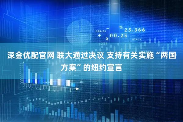 深金优配官网 联大通过决议 支持有关实施“两国方案”的纽约宣言